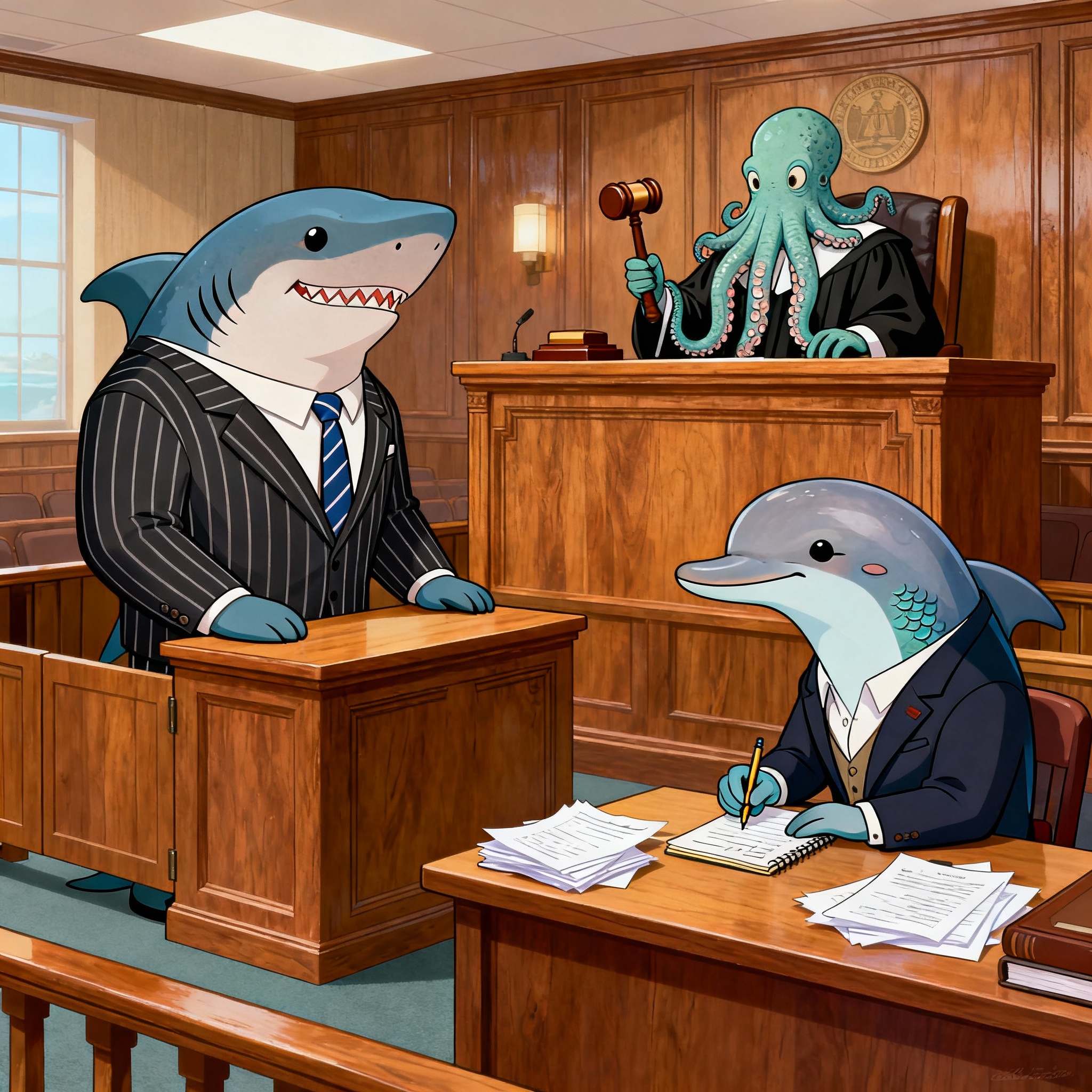 Marine Animals as lawyers in court